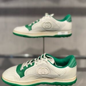 Gucci White and Green Sneakers